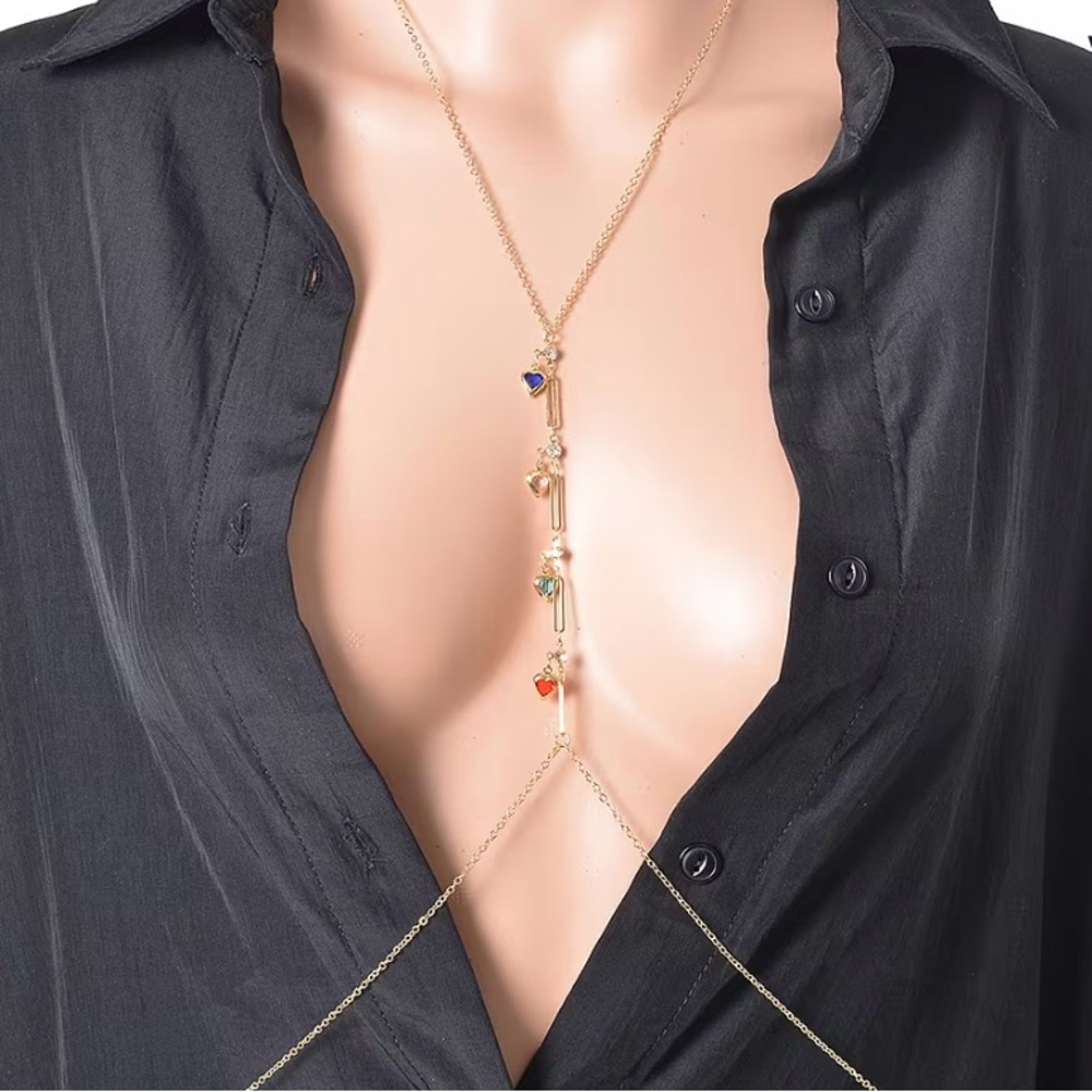 Gold Body Chains Set Of 2 New In Box 12$